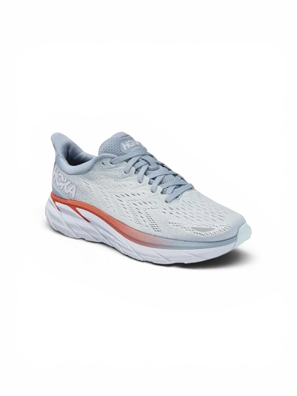 Hoka Women's Blue Fog Plein Air Running Shoe with Coral Stripe size 9